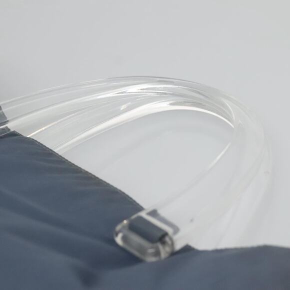 PRADA Hand Bag Nylon Gray Silver - Picture 8 of 13